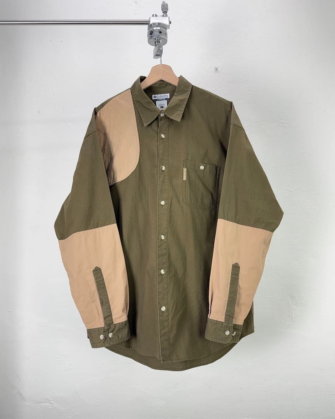 컬럼비아 카키 믹스 패치워크 헌팅 셔츠 상품이미지1