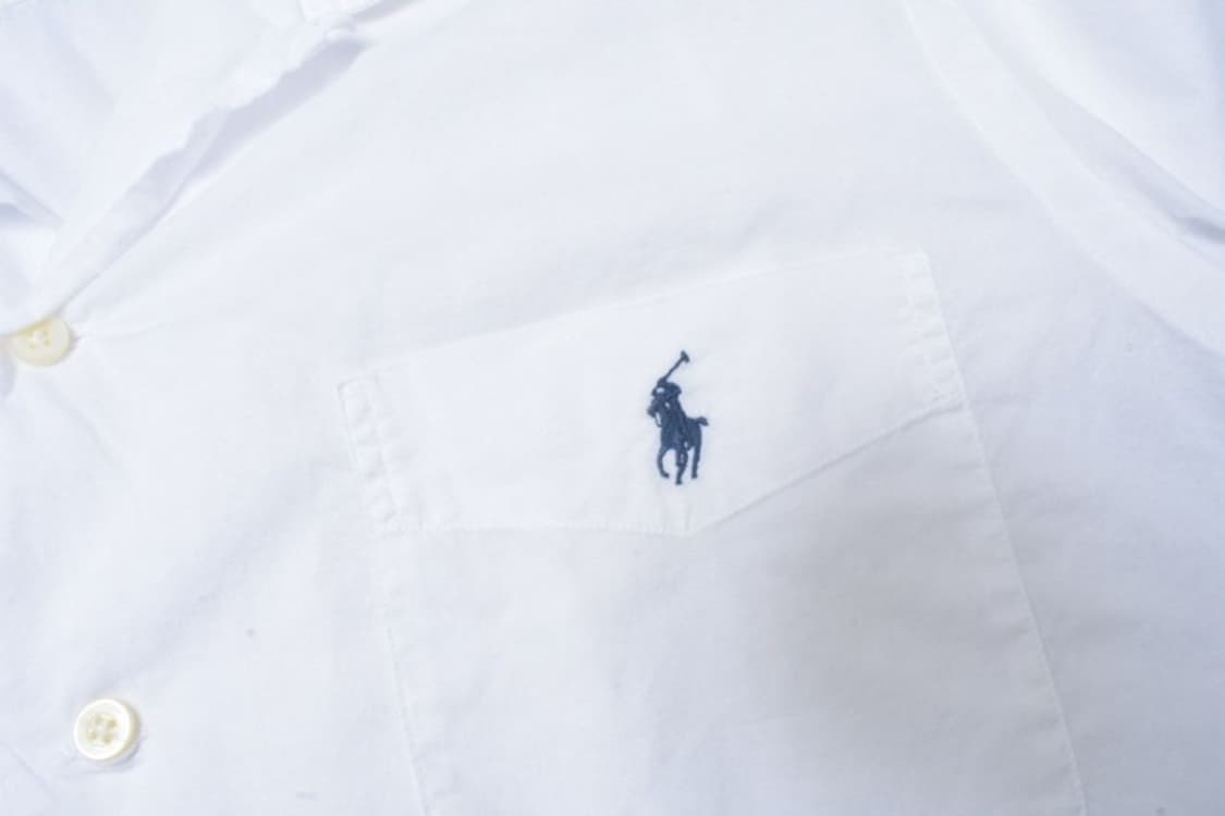 폴로 랄프로렌 큐알 오픈카라 화이트 반팔 셔츠 L M0006 상품이미지3