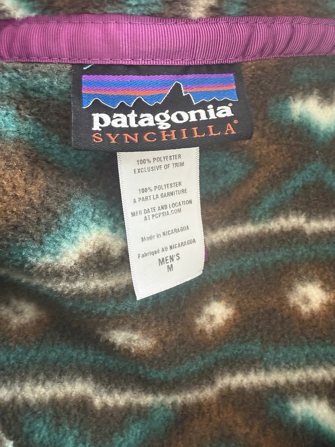 23FW 파타고니아 신칠라 스냅-T 청록/브라운 아즈텍 패턴 상품이미지4