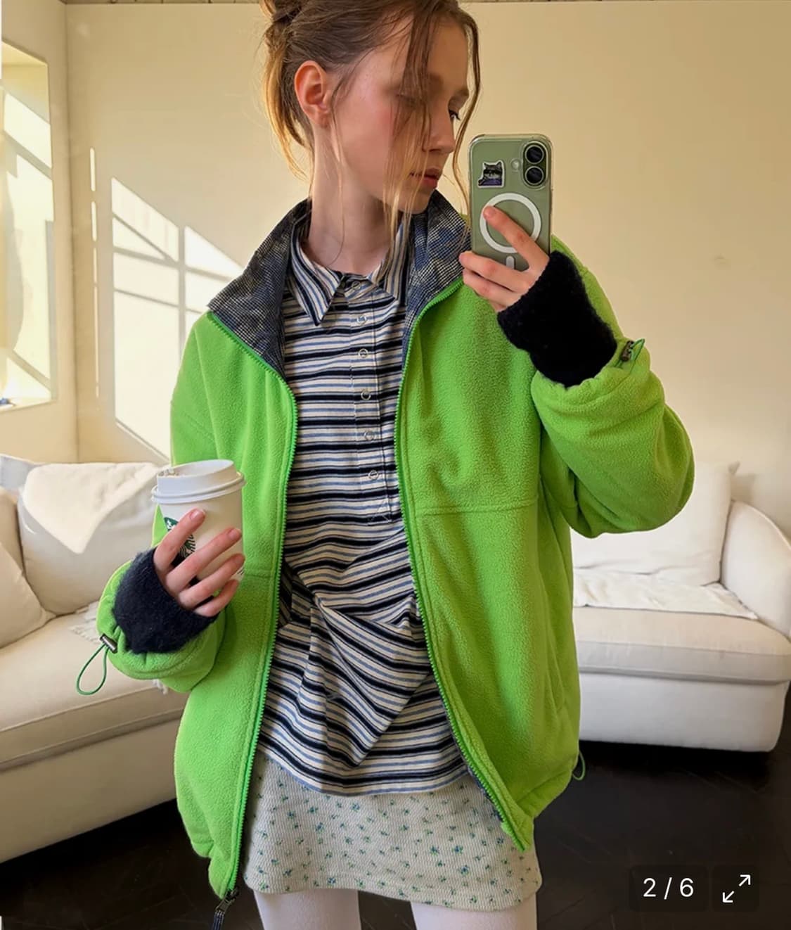 포에브 Flower Reversible Fleece Jacket 상품이미지2