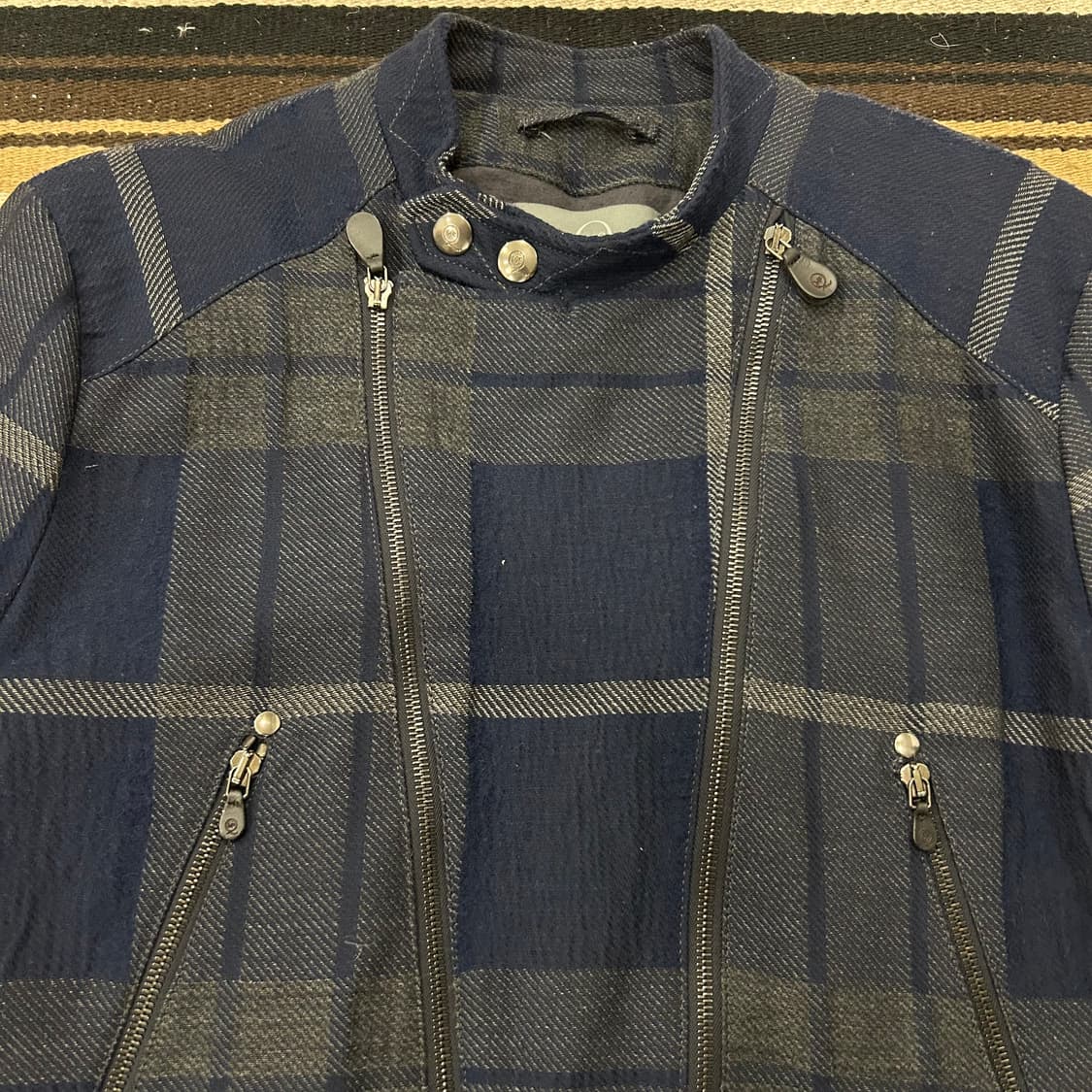 알렉산더맥퀸 체크 울 라이더자켓 상품이미지3