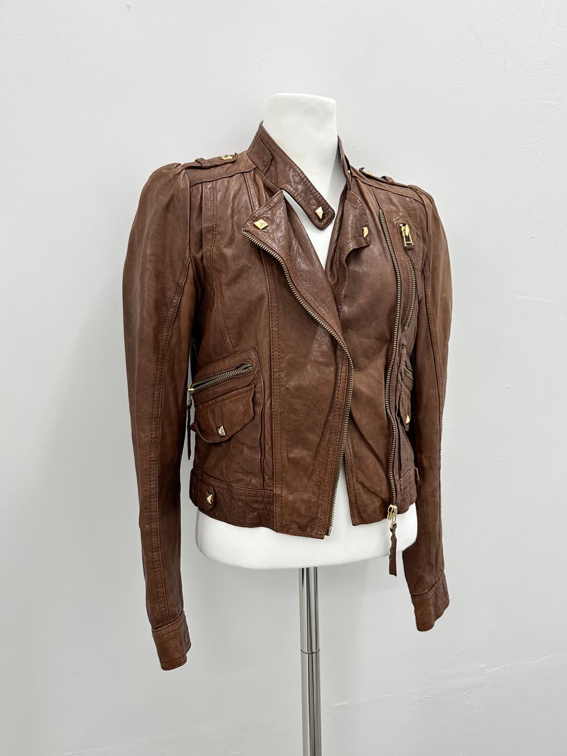 GGPX stud detail lambskin leather jacket 상품이미지7