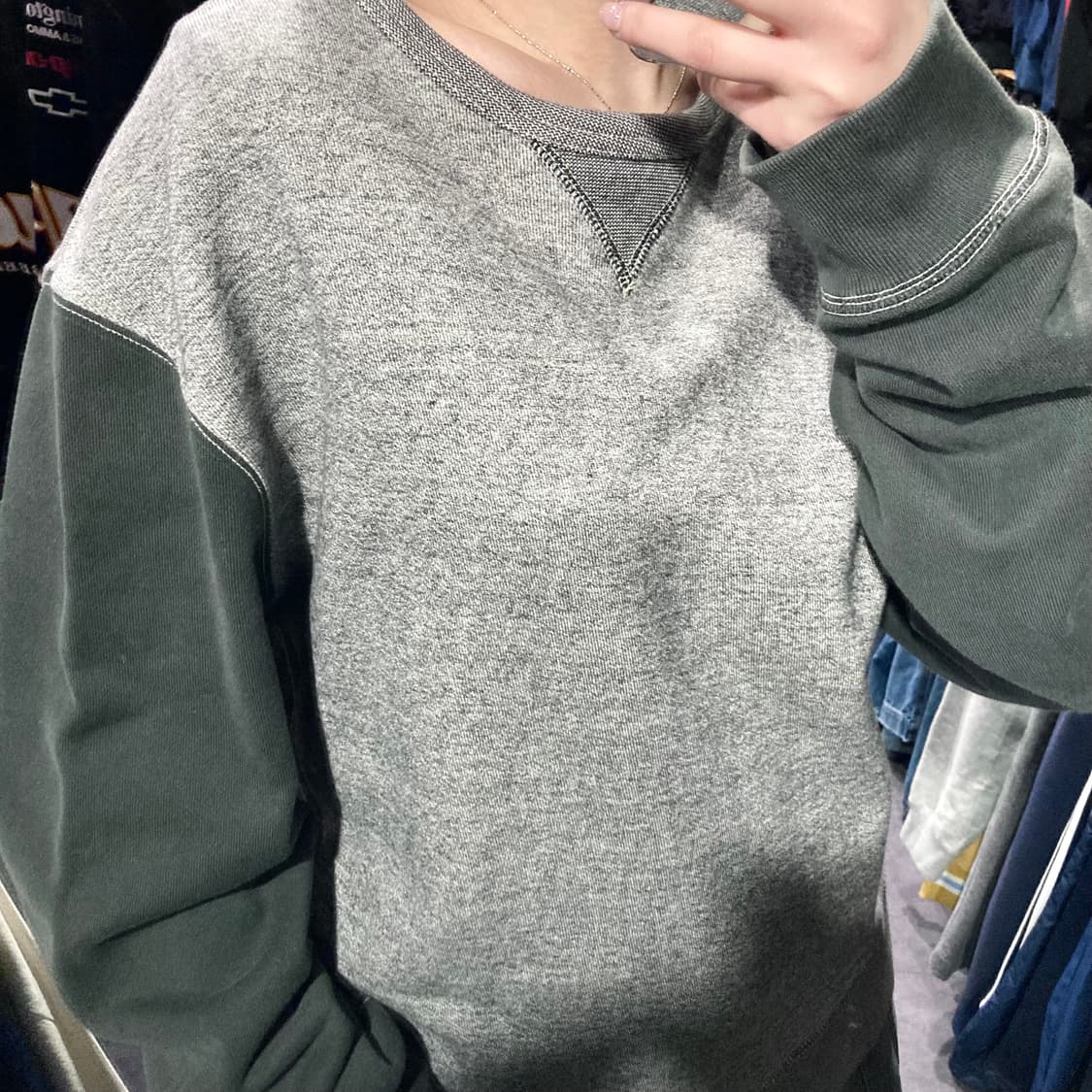 [IM] 폴로 배색 스웻셔츠 그레이 상품이미지7