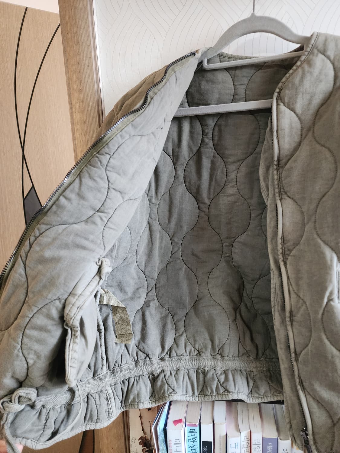 자라 면 퀼팅 누빔 점퍼 55사이즈 상품이미지5