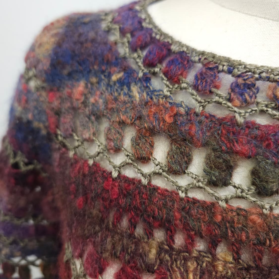 빈티지 수공예 멀티컬러 크로셰 롱니트 상품이미지7