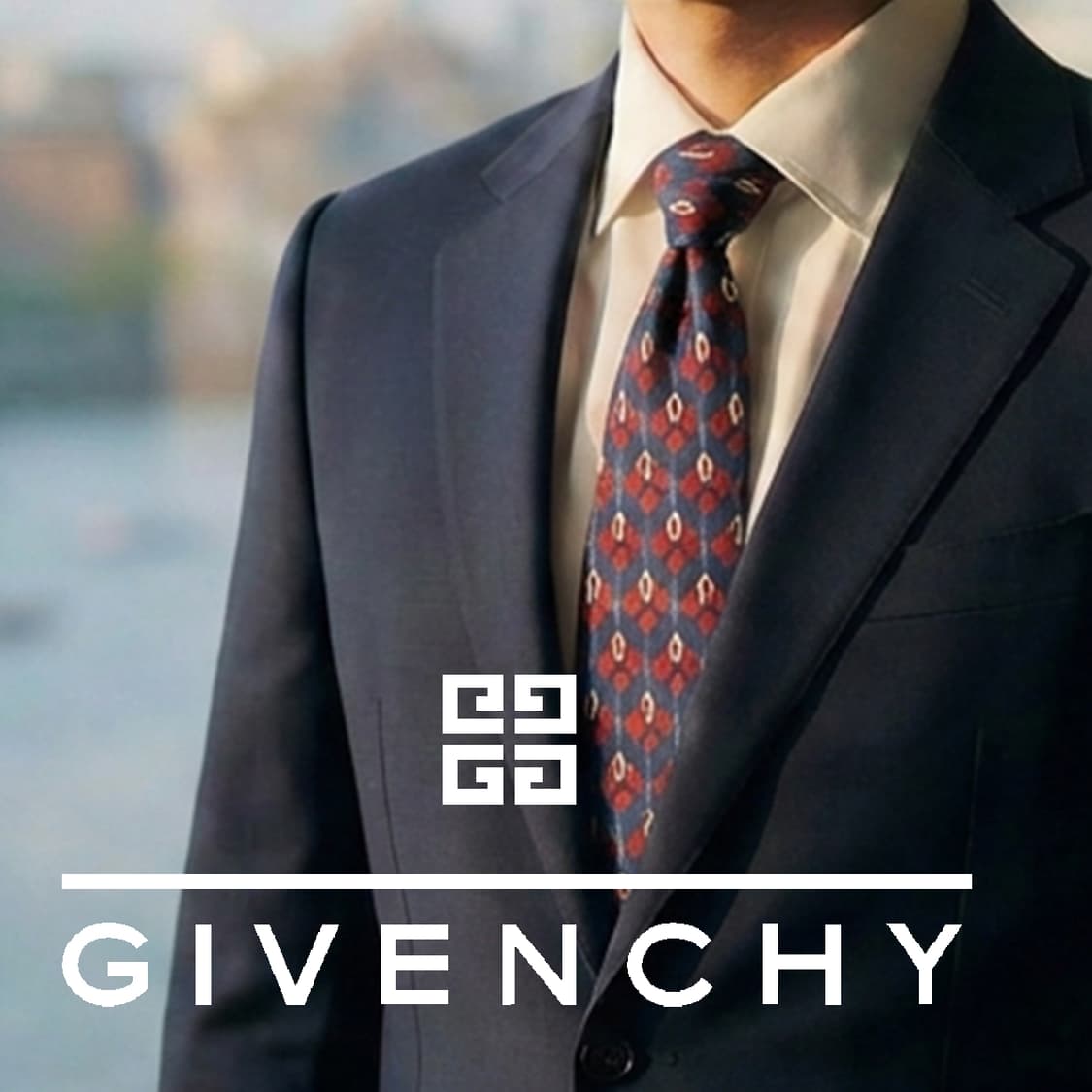 GIVENCHY 지방시 넥타이 네이비 패턴 A~B등급 K2428 상품이미지1