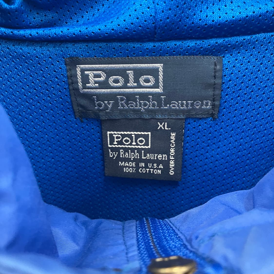 폴로 랄프로렌 블루 바람막이 후드 자켓 XL 상품이미지3