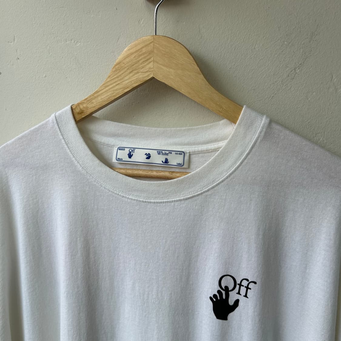 16466 - 오프화이트 마커 반팔 티셔츠 상품이미지3