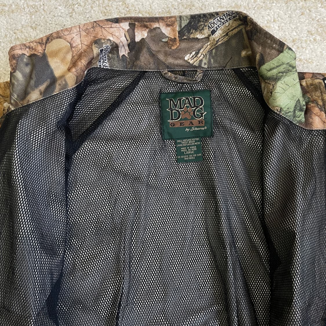 [L] 리얼트리 카모 패턴 윈드브레이커 바람막이 상품이미지2