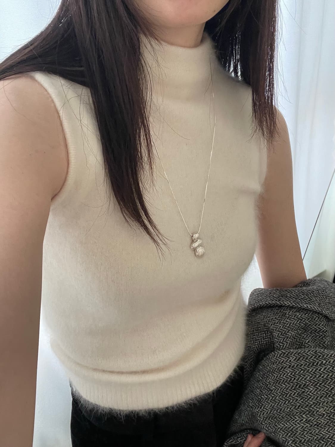 vintage angora half neck sleeveless knit 상품이미지9