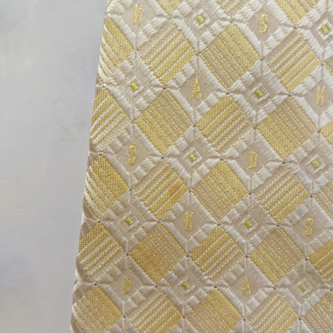 DAKS 닥스 실크 레몬 체크 패턴 넥타이 9cm A등급 K2371
 상품이미지10