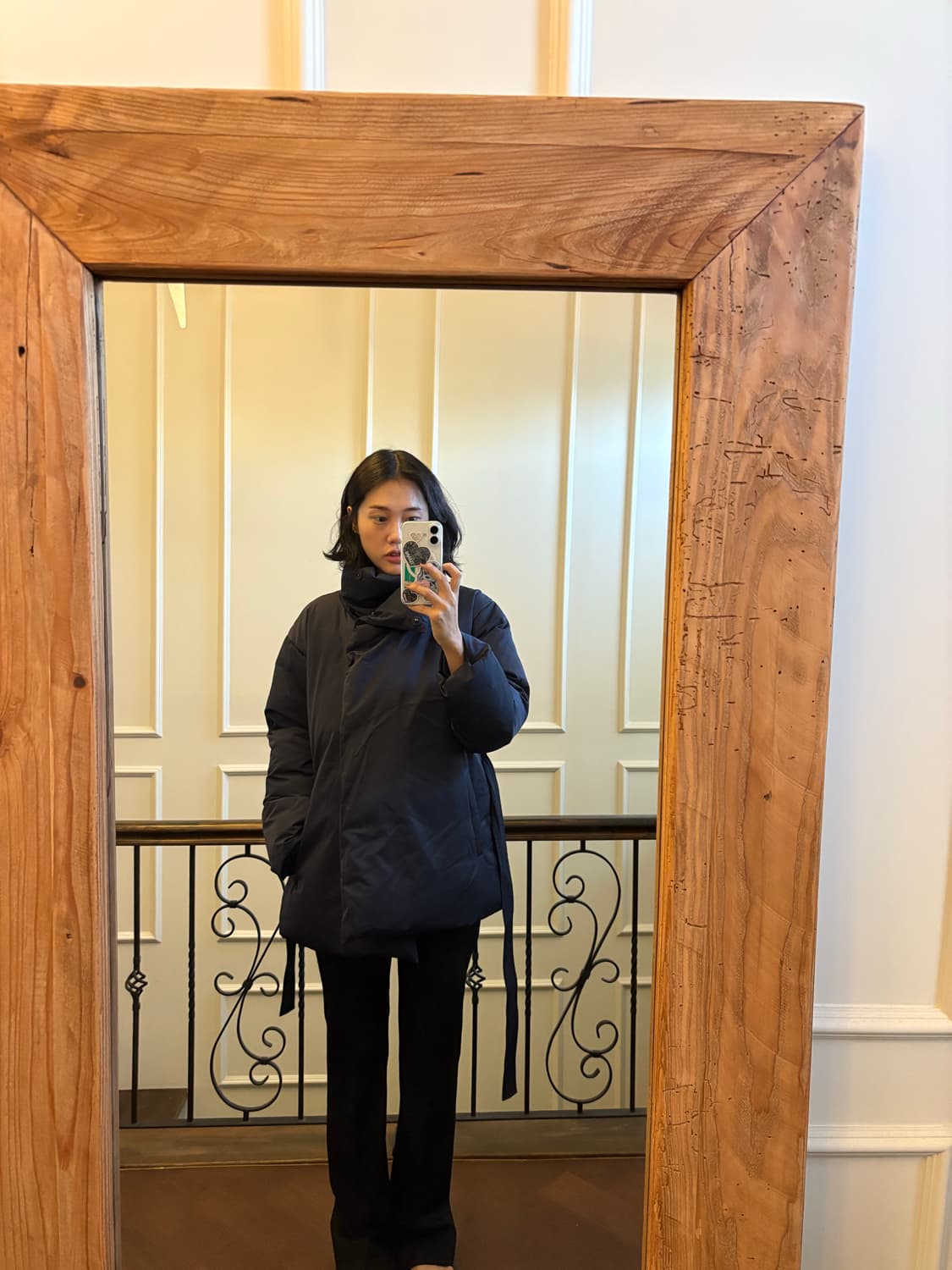 오르 네이비 구스 패딩 상품이미지5