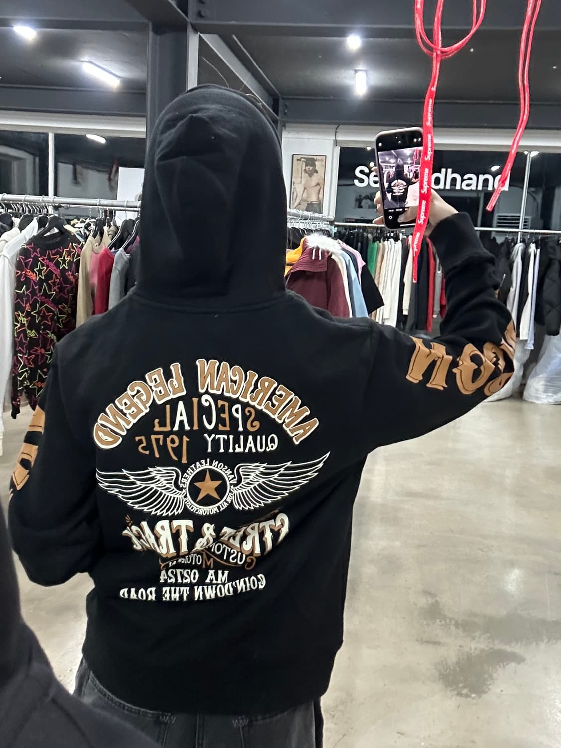 벤슨 백프린팅 후드 집업 상품이미지1