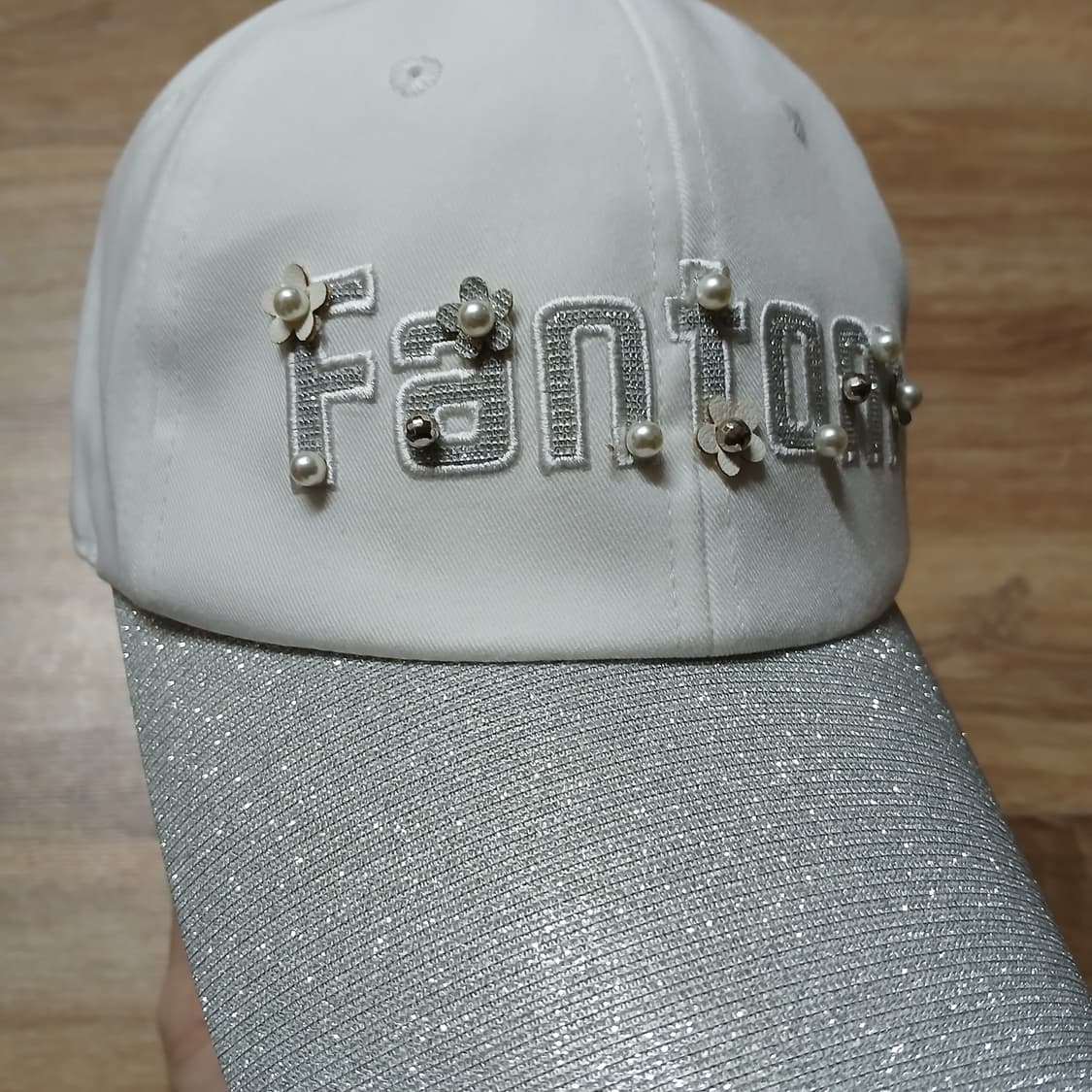 택붙은 미사용 FANTOM 골프 팬텀 반짝이 진주 볼캡 모자 상품이미지1