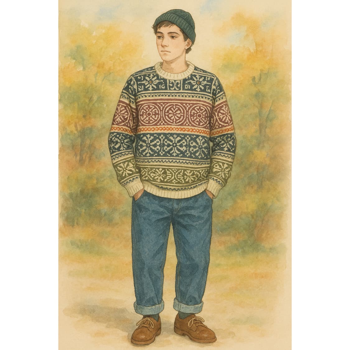 [107] 90s 휴고보스 노르딕 울 알파카 스웨터  상품이미지8