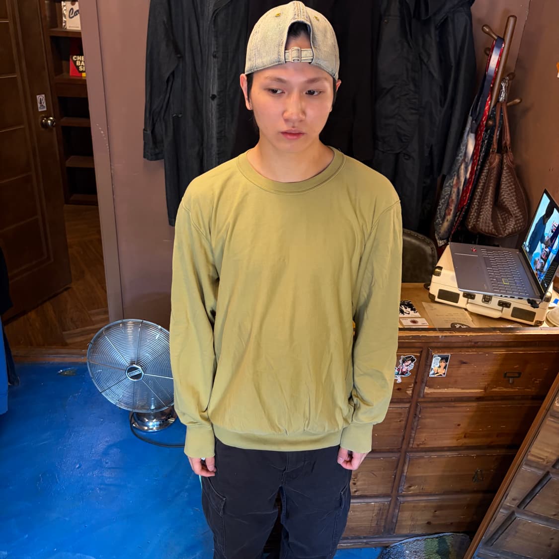 AURAREE 오라리 엘라스틱 하이 게이지 맨투맨 4 상품이미지2