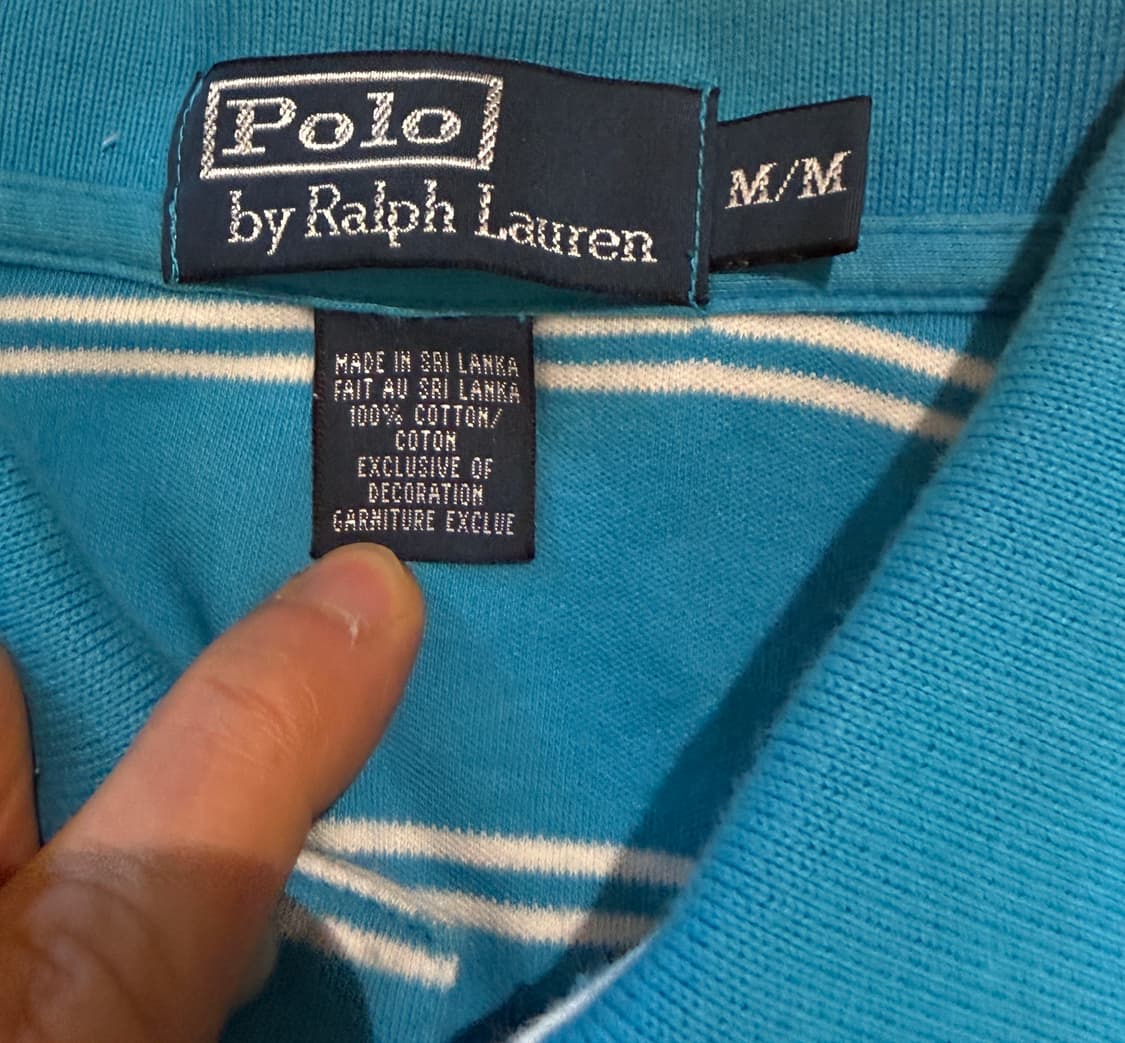 폴로 랄프로렌 카라티 스카이블루 스트라이프 상품이미지3