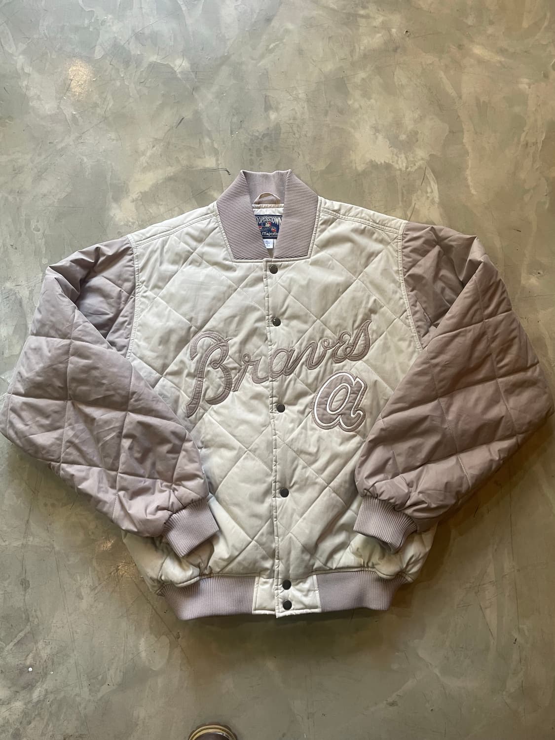 90년대  Majestic 누빔 점퍼 애틀란타 브레이브스 L 상품이미지4