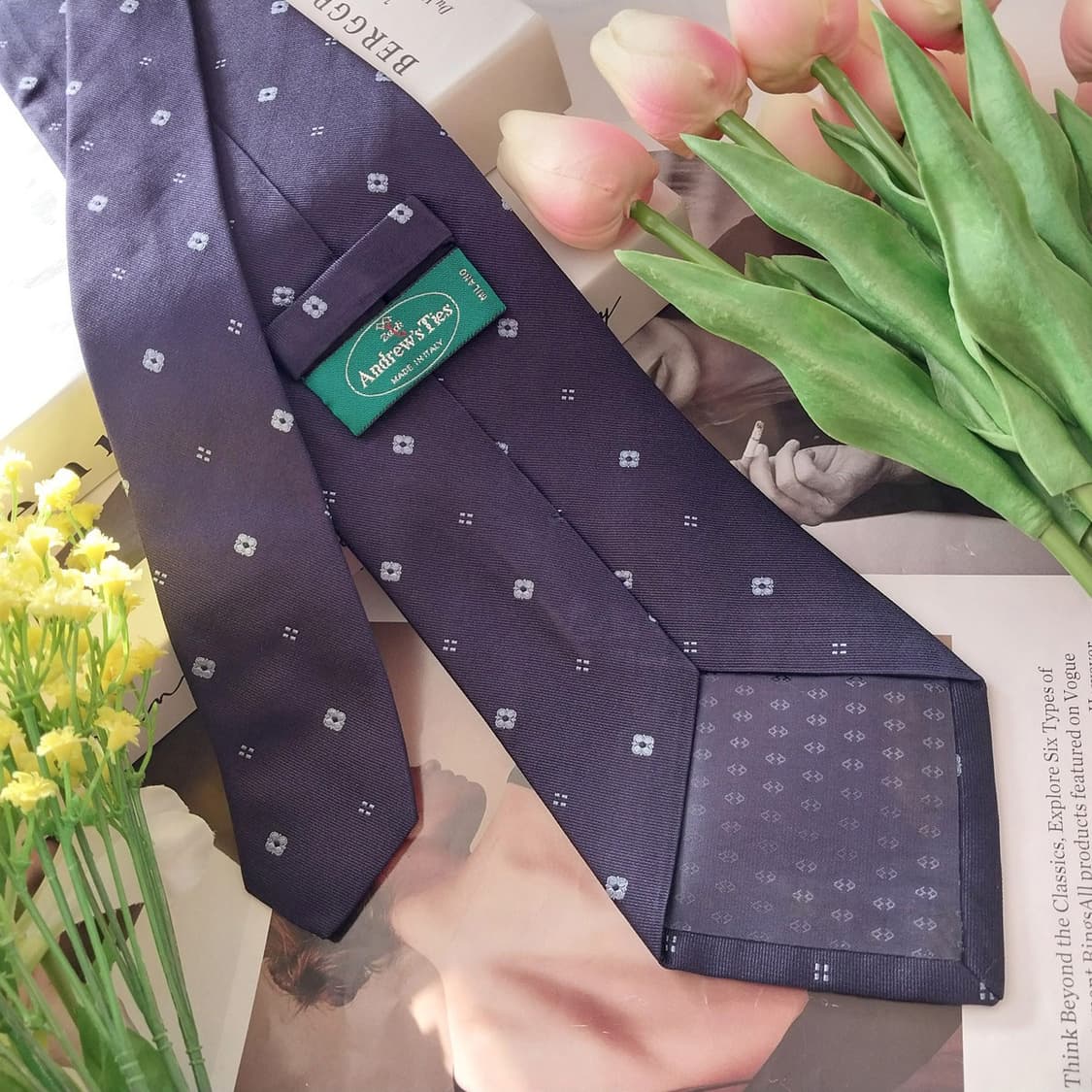 앤드류스타이 실크 네이비 자카드 넥타이 9.5cm A+등급 K1355
 상품이미지4