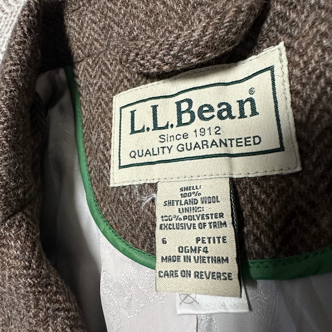 L. L. BEAN women herringbone wool blazer 상품이미지5