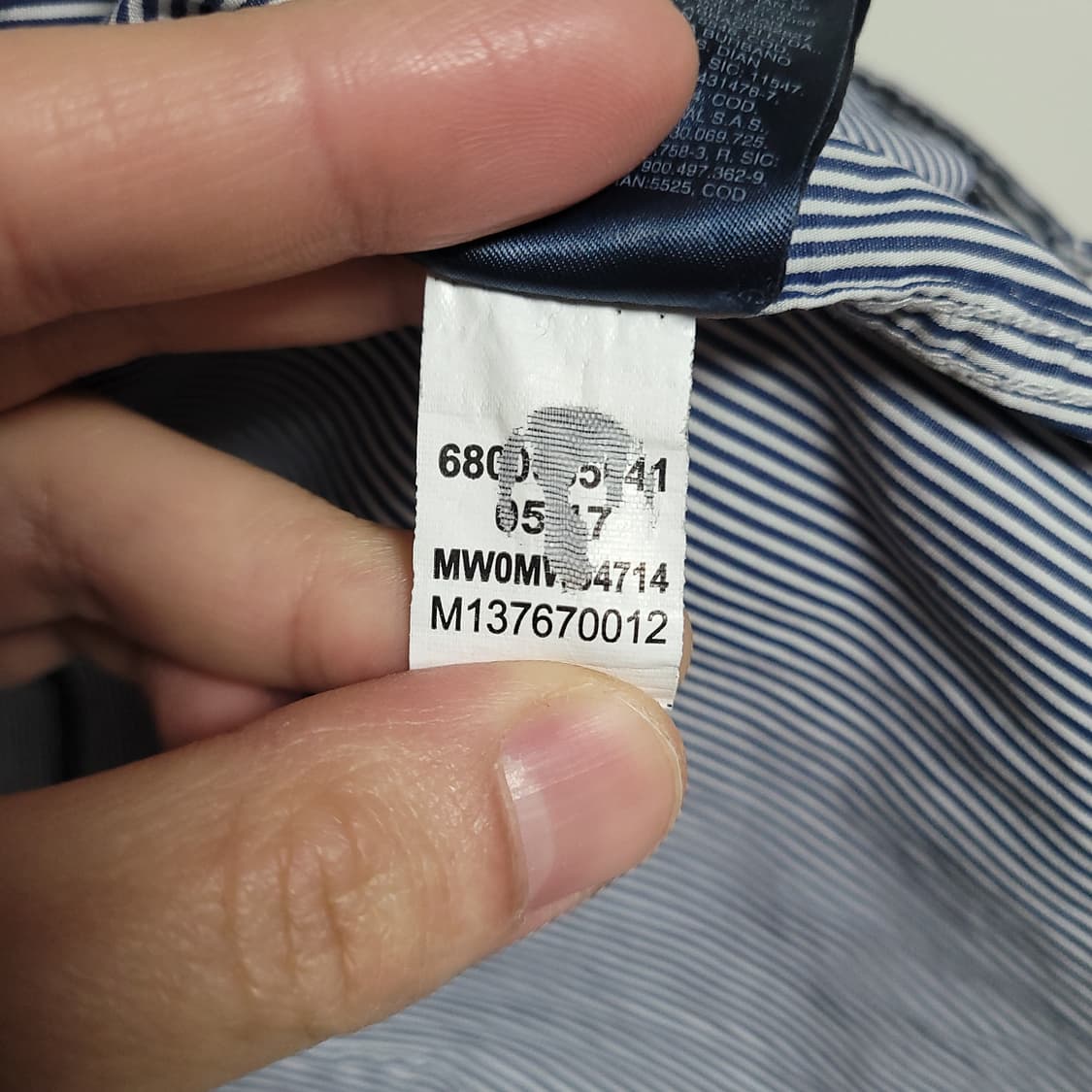 (M) 타미힐피거 스트라이프 긴팔 셔츠 남방 슬림핏 상품이미지3