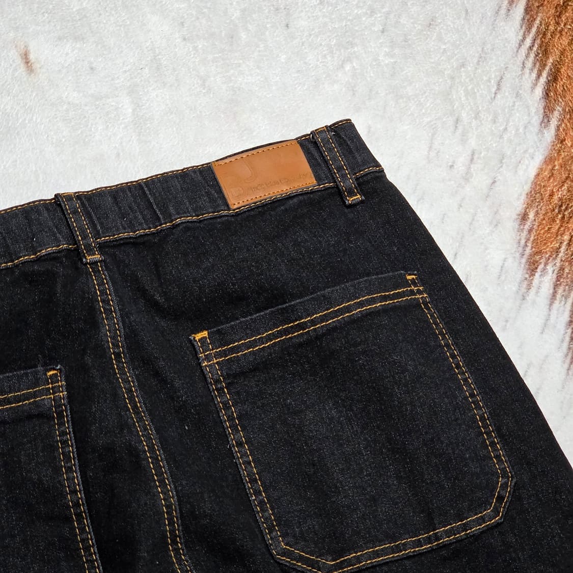 흑청 데님 포켓 카고 와이드 팬츠 상품이미지5