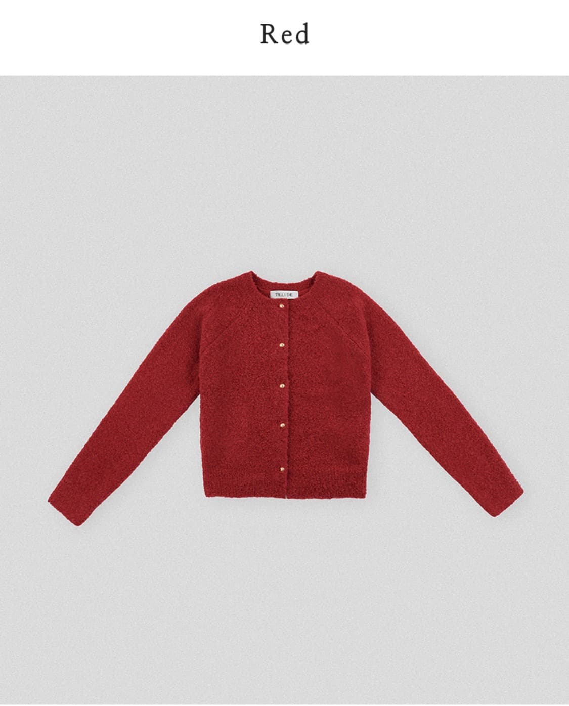 틸아이다이 알파카 캔디 가디건 레드 상품이미지1