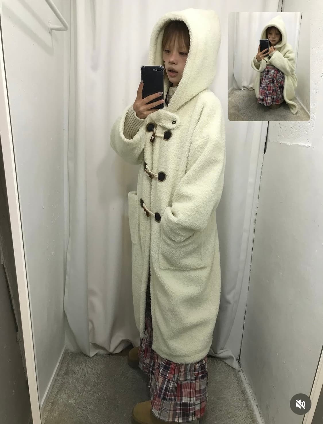 💭패치워크 양털 코디 세트 💭 상품이미지1