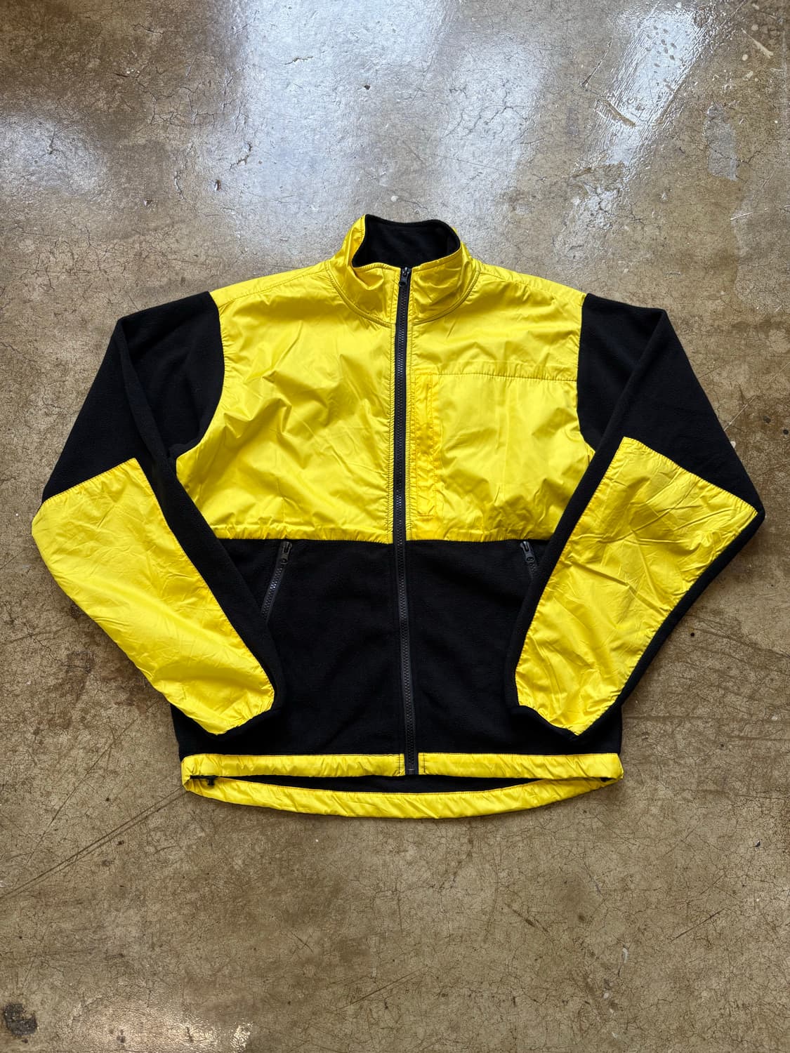 Nylaus 블랙 나일론 배색 플리스 상품이미지1