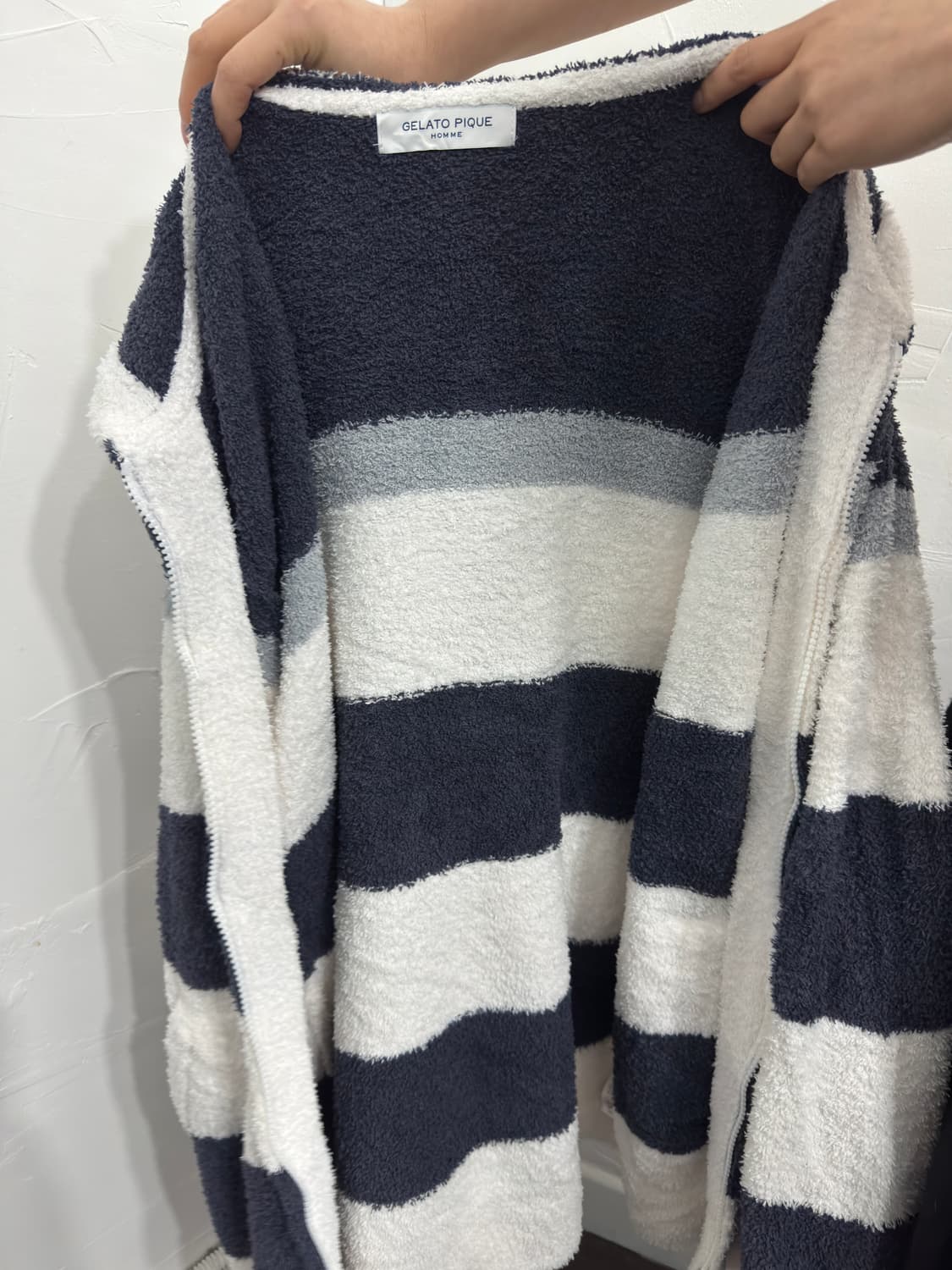 Gelato pique homme stripe fur hood zipup 상품이미지6