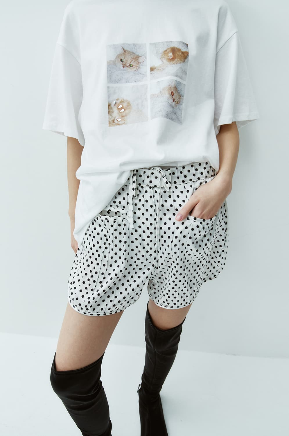 김미더영 gimmetheyoung 도트 반바지 상품이미지1