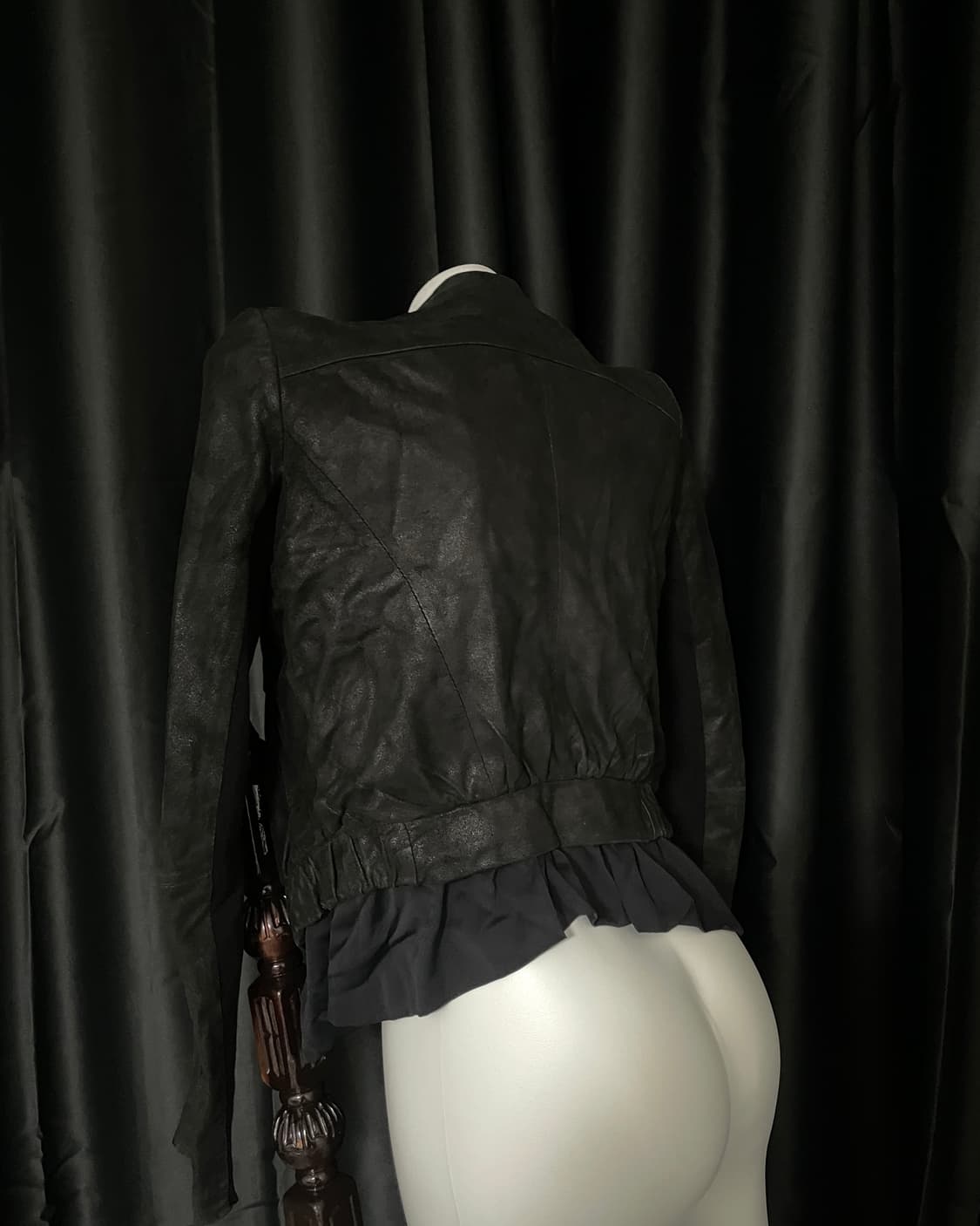 Time Goat Skin Layered Leather Jacket 상품이미지3