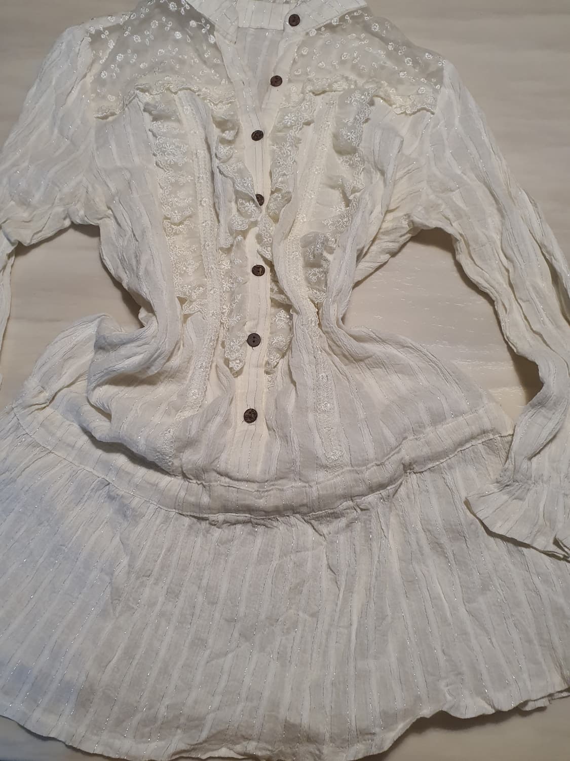 [빈티지] 아이보리 레이스 블라우스 상품이미지9