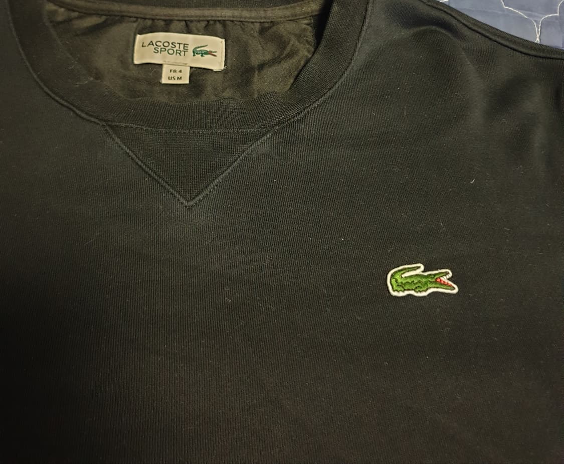 (동일드방레) 라코스테 라운드넥 맨투맨 블랙 (M) 상품이미지3