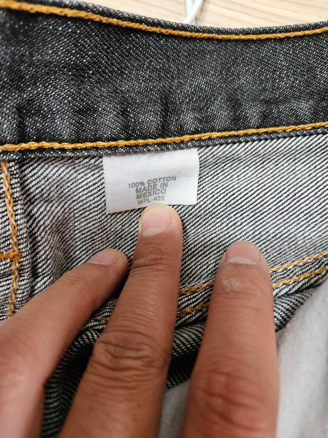 리바이스 501 흑청 데님 팬츠 (32x32) 상품이미지5