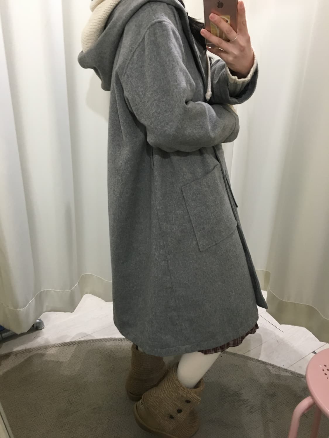 오버핏 후드 코트 상품이미지6