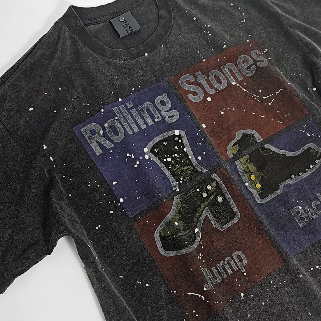 Rolling 스톤즈 "점프 백 "페인팅 티셔츠(dark gray) 상품이미지3