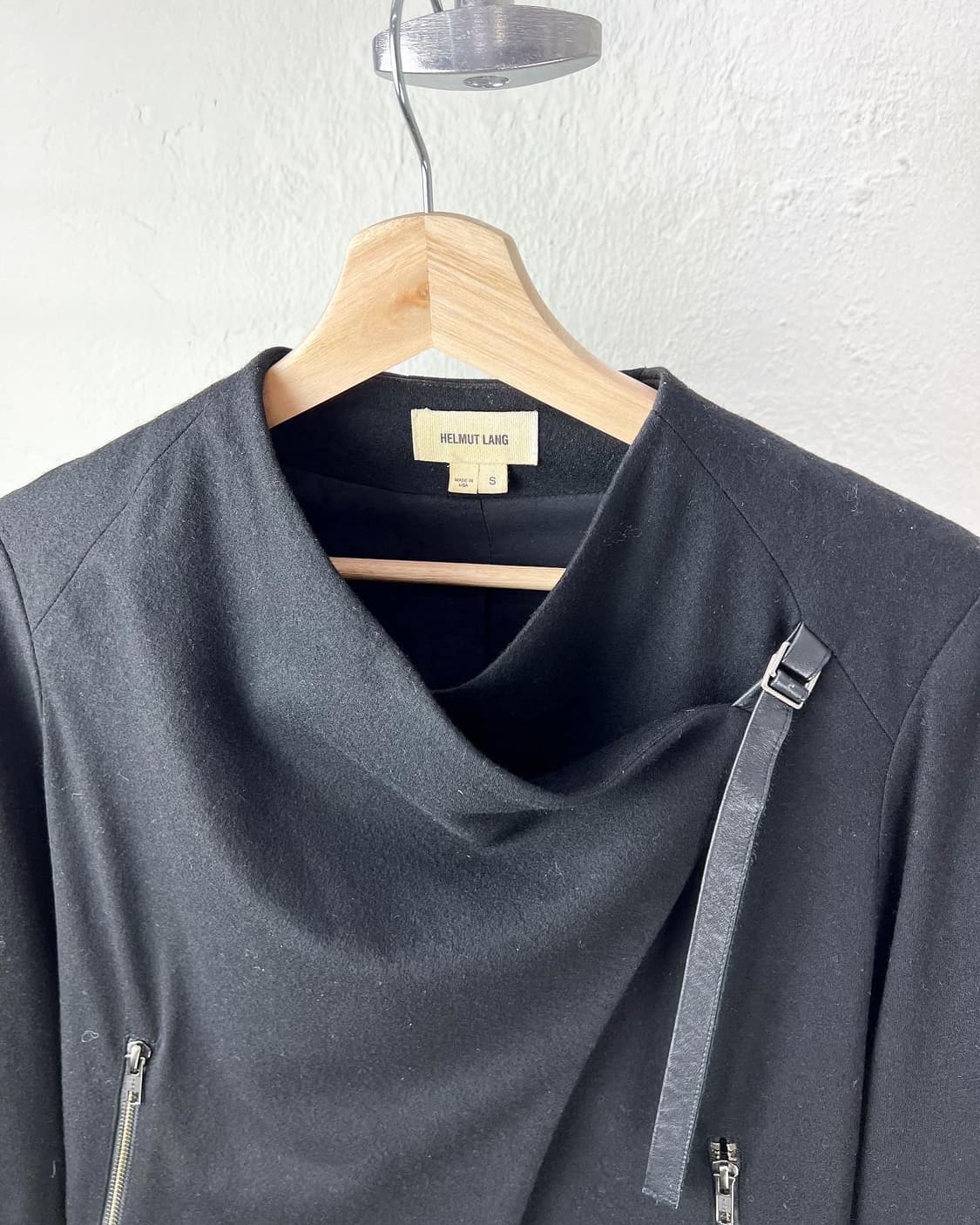 헬무트랭 블랙 울 벨티드 랩 가디건  상품이미지7