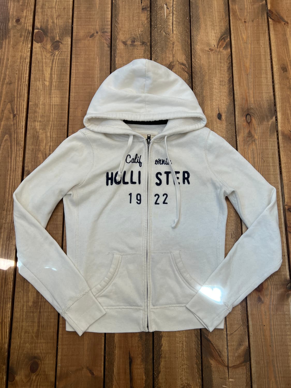Hollister 화이트 후드집업 상품이미지8