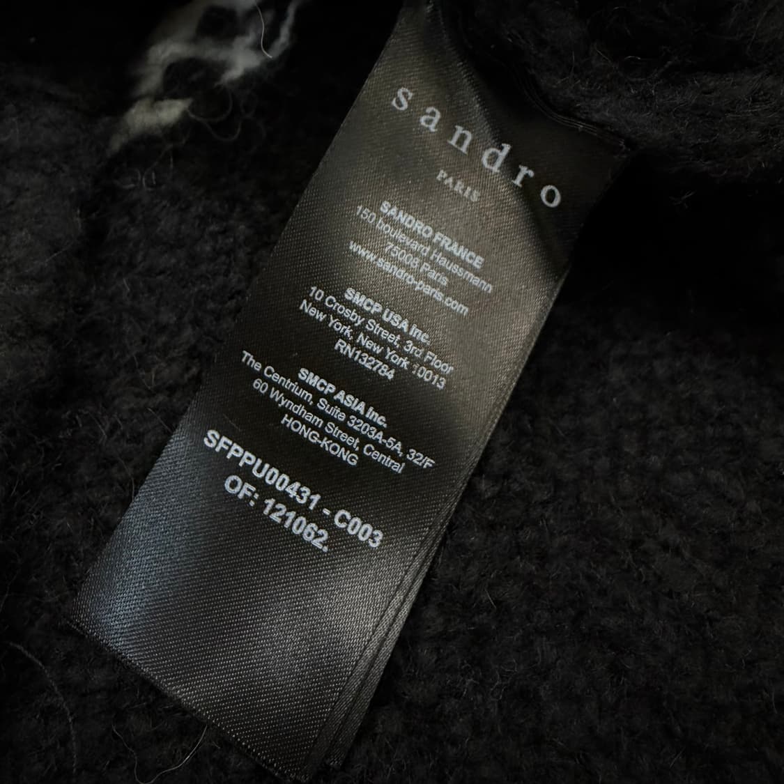 sandro made in italy 산드로 알파카 자카드 풀오버 니트  상품이미지3