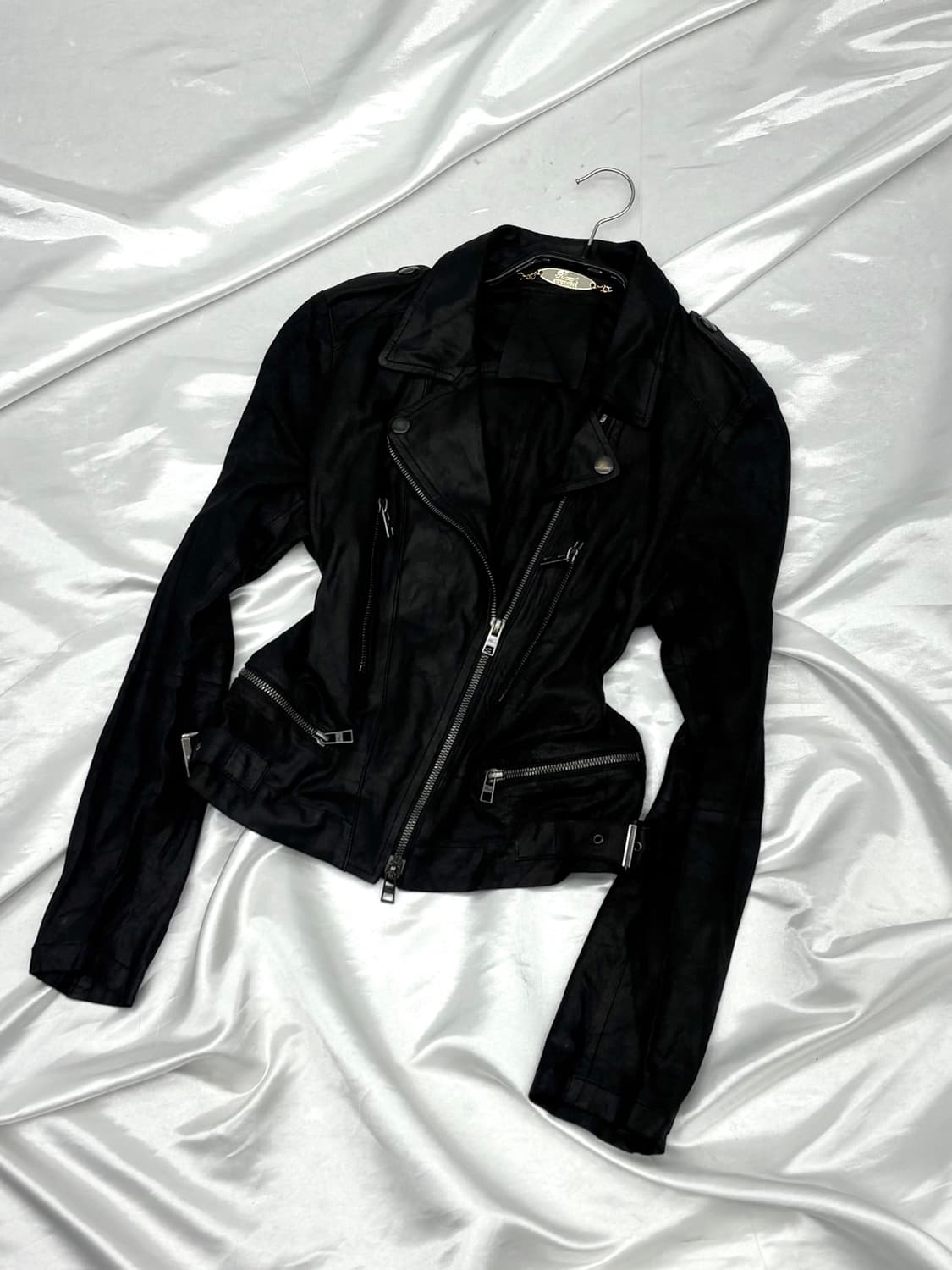 Slim Fit Genuine Leather Rider Jacket 상품이미지5