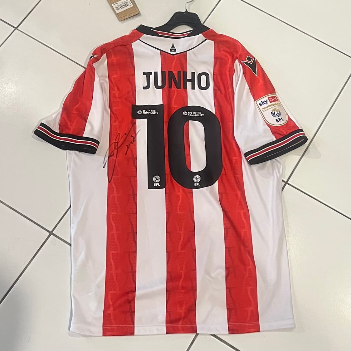 스토크시티 배준호 친필사인 유니폼 새상품 상품이미지2