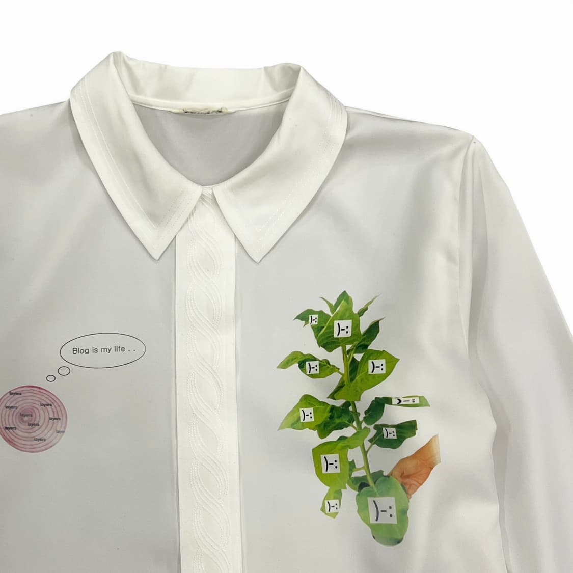 White Basic Onion Shirt 상품이미지3