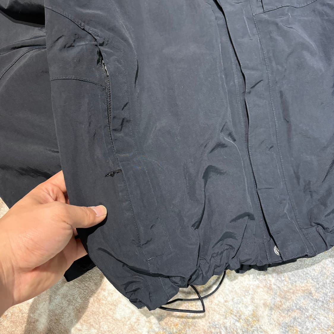 노스페이스 하이벤트 블랙 후드 바람막이 상품이미지4