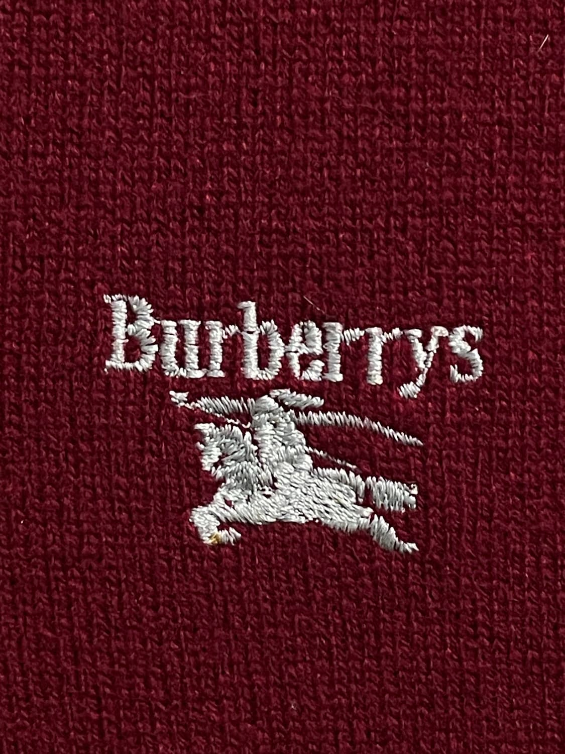 버버리 버건디 램스울 브이넥 니트 베스트 상품이미지4