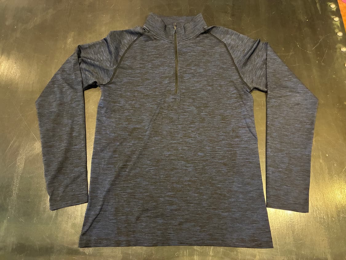 M) 룰루레몬 메탈 벤트 하프 집업 블랙 블루 상품이미지1