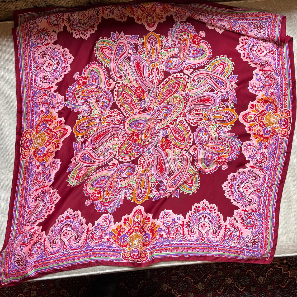 베르사체(Versace) 실크 정사각 스카프 상품이미지9