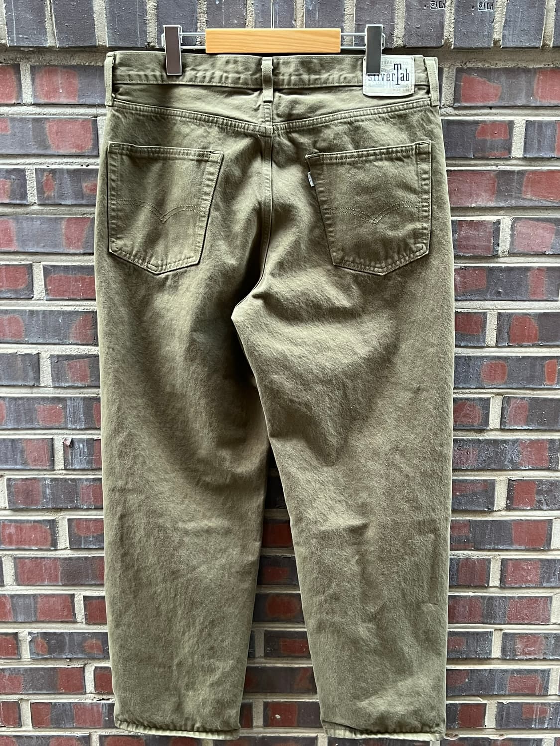 [32x32] 리바이스 실버탭 루즈 데님 팬츠 올리브 카키 상품이미지9