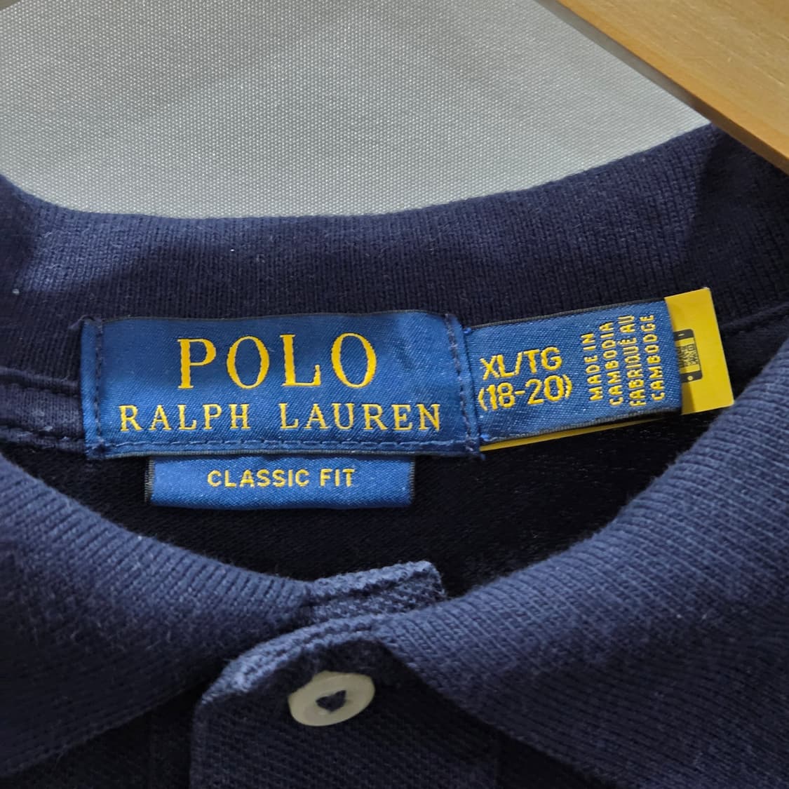 폴로랄프로렌 보이즈 빅포니 피케 카라 반팔티 네이비 XL/18/20  상품이미지3