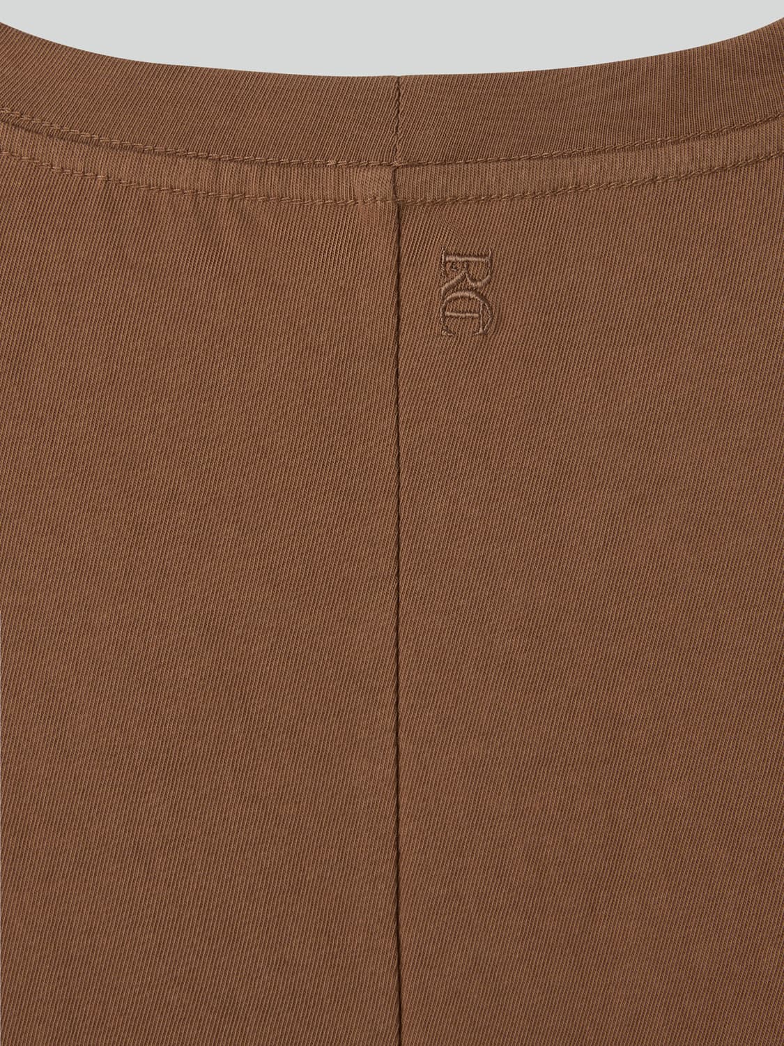 렉토 26SS 절개 자수 오버핏 코튼 반팔 티셔츠 토바코 상품이미지10